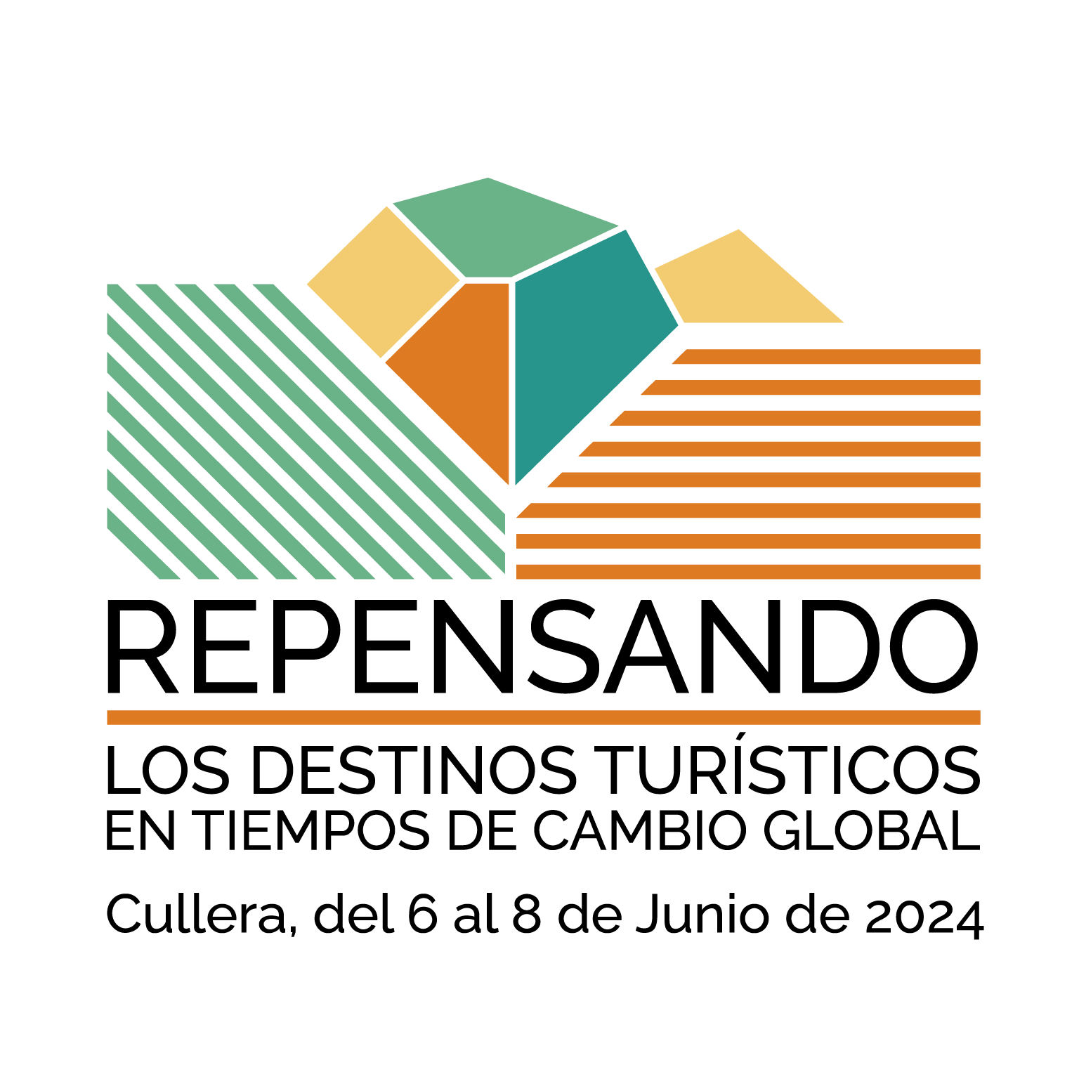 Logo del evento: Repensando los destinos turísticos en tiempos de cambio global. Cullera. 6 al 8 de junio de 2024